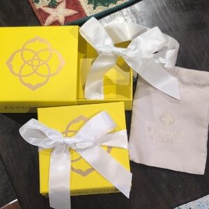 Kendra Scott Yellow Gift Boxes with White Ribbon